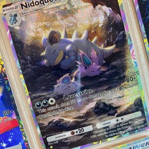 Nidoqueen ex pocket app tcg hoge kwaliteit proxy Pokemon kaart aangepaste alternatieve volledige kunst genetische apex mythische eiland set
