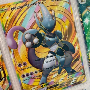 Mecha Mewtwo trainer pocket app tcg high quality proxy Pokemon card custom full art genetic apex mythical island space time smackdown