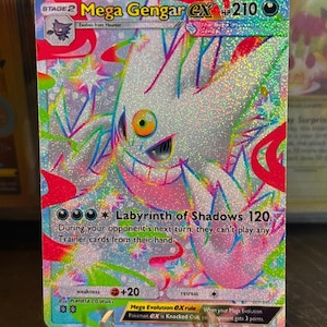 Arte de fã do Mega Gengar brilhante em carta brilhante