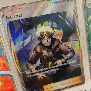 Guzma Trainer Pocket App TCG hochwertige Proxy Pokemon Karte benutzerdefinierte Alternative Full Art Shining Revelry Celestial Guardians A3