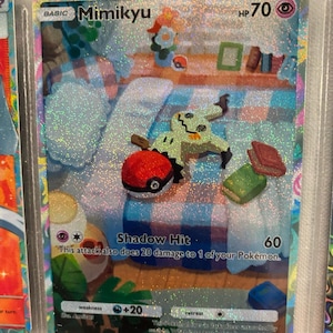 Mimikyu ex glänzende Pocket App TCG hochwertige Proxy Pokemon Karte benutzerdefinierte Alternative voller Kunst triumphierendes Licht glänzend Promo A