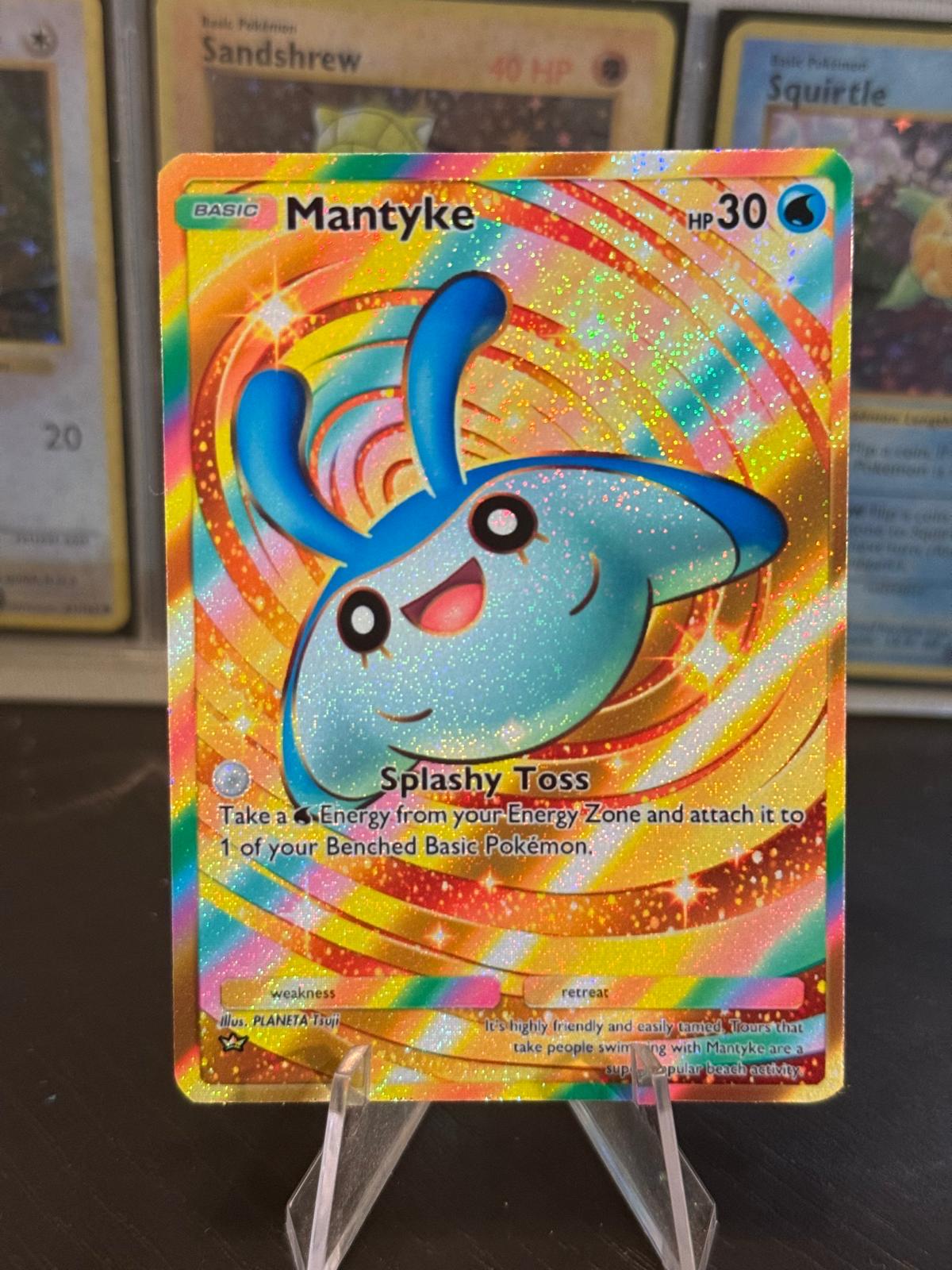 all mantyke pokemon cards - 189/182 - Paradox Rift - Illustration Rare Mantyke Card Fan Art -