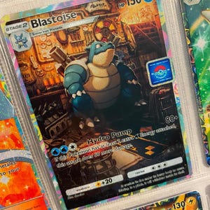 Blastoise pocket app tcg high quality proxy Pokemon card custom alternative full art genetic apex triumphant light space time smackdown