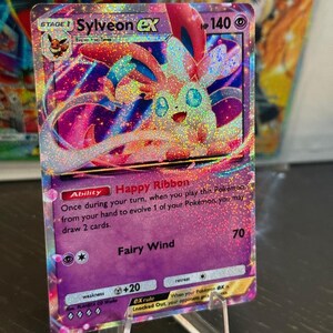 Sylveon ex pocket app tcg high quality proxy Pokemon card custom alternative full art shining revelry celestial guardians set eevee grove