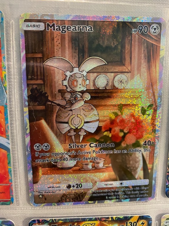 magearna pokemon card value V 128/195 - Silver Tempest Metal Prismatic Wave (20) This attack does 20 damage times the number of different types of Pokmon on your opponents Bench Magearna Card Prices & Value