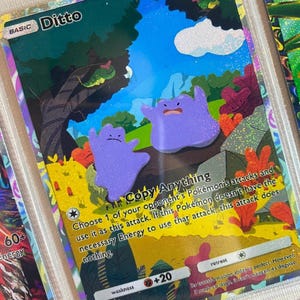 Ditto ex pocket app tcg proxy de haute qualité carte Pokémon alternative personnalisée art complet génétique apex mythique île ensemble