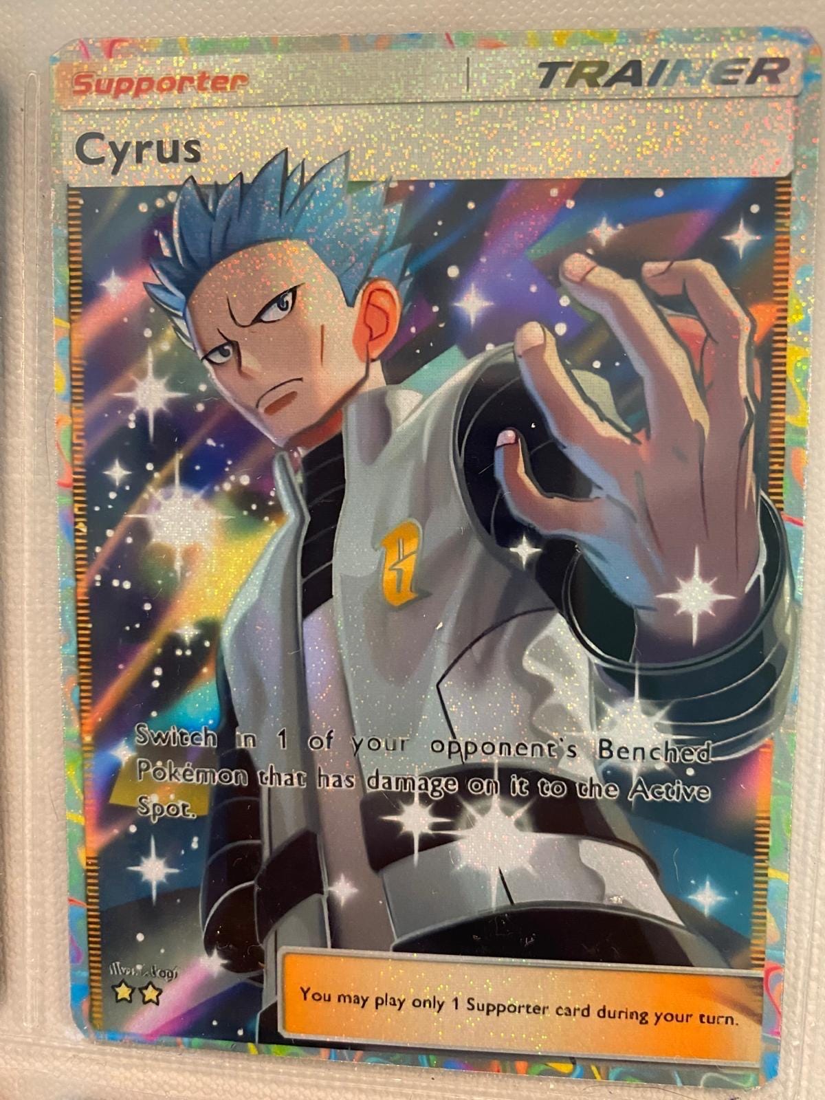 Pokemon TCG Pocket Cyrus Full Art Trainer Card - Fast Shipping Any Language