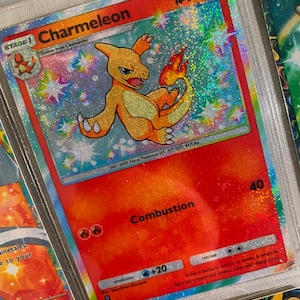 Charmeleon ex shiny pocket app tcg proxy haute qualité carte Pokémon alternative personnalisée full art triomphant lumière brillante festivités