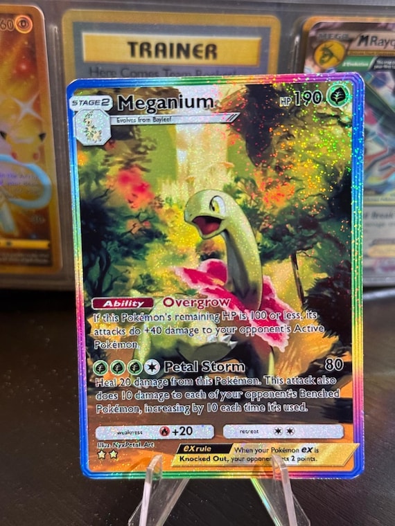 Meganium Trainer Card Fan Art - Etsy