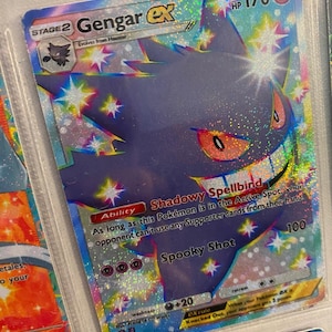 Gengar ex shiny pocket app tcg proxy haute qualité carte Pokémon alternative personnalisée full art shining revelry gardiens célestes a3