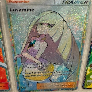 Lusamine Trainer pocket app tcg high quality proxy Pokemon card custom alternative full art shining revelry extradimensional crisis
