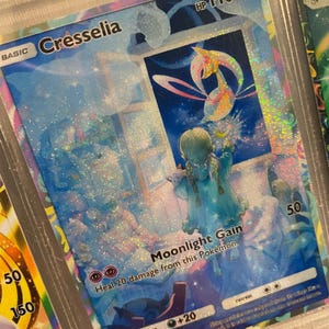 Cresselia pocket app tcg high quality proxy Pokemon card custom full art genetic apex mythical island set space time smackdown