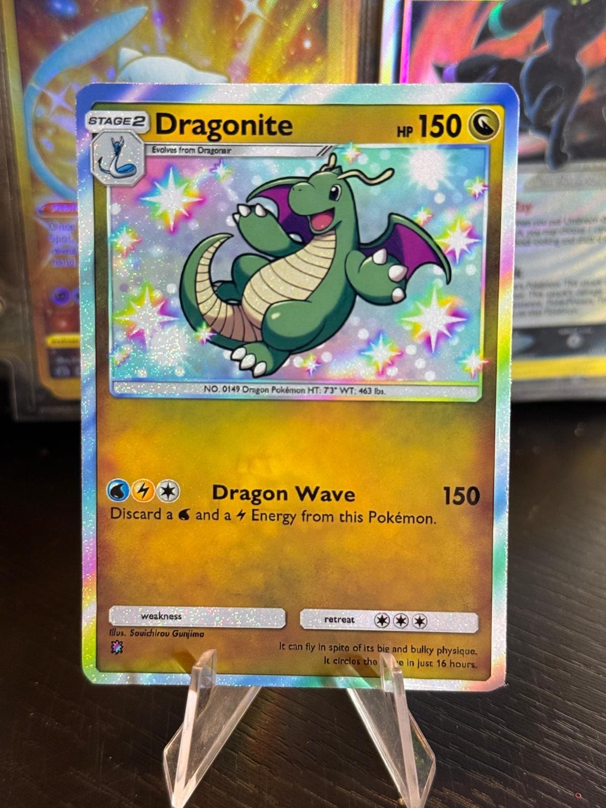 shiny dragonite pokemon card POKÉMON CARD GAME S7R 073/067 SR main image 1