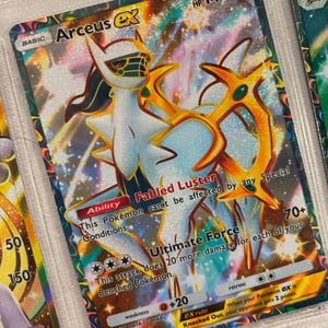 Arceus ex pocket app tcg proxy de haute qualité carte Pokémon alternative personnalisée art complet génétique apex triomphant lumière espace temps smackdown