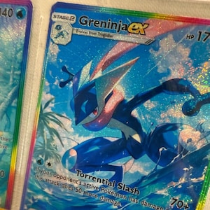 Greninja ex pocket app tcg high quality proxy Pokemon card custom full art genetic apex mythical island space time smackdown