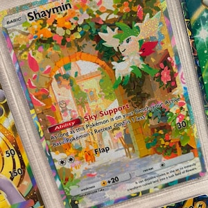 シェイミ ex ポケットアプリ TCG 高品質プロキシ ポケモンカード カスタム 代替 フルアート 勝利の光空間時間 スマックダウン