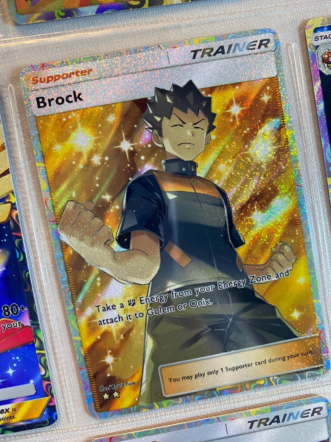 Brock Trainer Card Fan Art - Etsy
