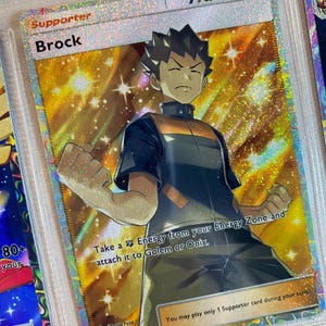 Brock trainer pocket app tcg high quality proxy Pokemon card custom alternative full art genetic apex mythical island set