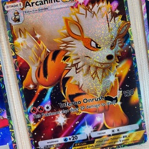 Arcanine ex pocket app tcg haute qualité proxy carte Pokémon alternative personnalisée full art génétique apex mythique île ensemble