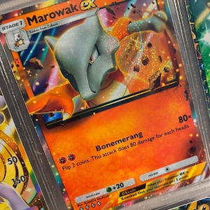 Tarjeta de Pokémon de alta calidad, alternativa personalizada, genética, Apex, Triumph, Light Space Time, Smackdown, Marowak, aplicación de bolsillo promocional, TCG