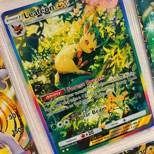 Leafeon ex pocket app tcg proxy de haute qualité carte Pokémon alternative personnalisée art complet génétique apex triomphant lumière espace temps smackdown