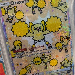 Oricorio ex shiny pocket app tcg hoge kwaliteit proxy Pokemon kaart aangepast alternatief volledige kunst shining revelry celestial guardians a3
