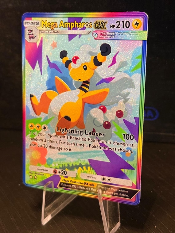 Mega Ampharos Card Fan Art - Etsy Israel