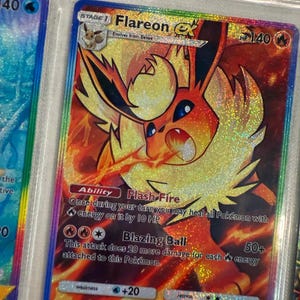 Flareon ex pocket app tcg haute qualité proxy carte Pokémon personnalisé full art génétique apex mythique île espace temps smackdown