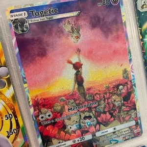 Togetic ex pocket app tcg proxy de haute qualité carte Pokémon personnalisée art complet génétique apex île mythique espace temps smackdown