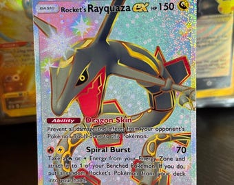 Mega Rayquaza Ex Shiny Custom Pokmon Card - Etsy Mega Rayquaza Ex Shiny Custom Pokmon Card - Etsy