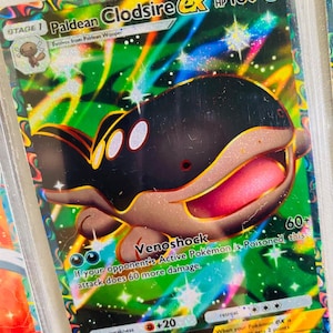 Paldean clodsire ex shiny pocket app tcg haute qualité proxy Pokemon carte personnalisée alternative full art triomphant lumière brillante festivités