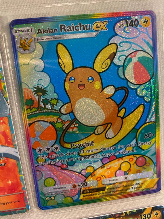 Alolan Raichu Card Fan Art - Etsy Israel