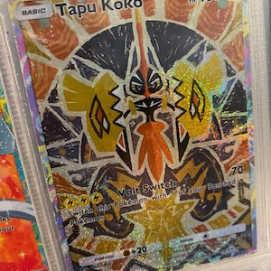 Tapu Koko ex Shiny Pocket app TCG Hoogwaardige proxy Pokemon-kaart, aangepast alternatief, volledige kunst, Shining Revelry, Celestial Guardians A3