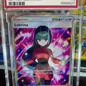 Sabrina trainer pocket app tcg high quality proxy Pokemon card alternative full art genetic apex mythical island set graded gem mint slab