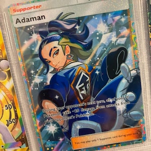 Adaman trainer ex pocket app tcg proxy de haute qualité carte Pokemon alternative personnalisée art complet triomphant lumière espace temps smackdown