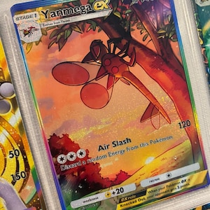 Application de poche Yanmega tcg proxy de haute qualité carte Pokémon personnalisée art complet génétique apex île mythique ensemble espace temps smackdown