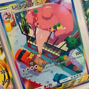 Lickilicky ex pocket app tcg proxy de haute qualité carte Pokémon personnalisée art complet génétique apex île mythique espace temps smackdown