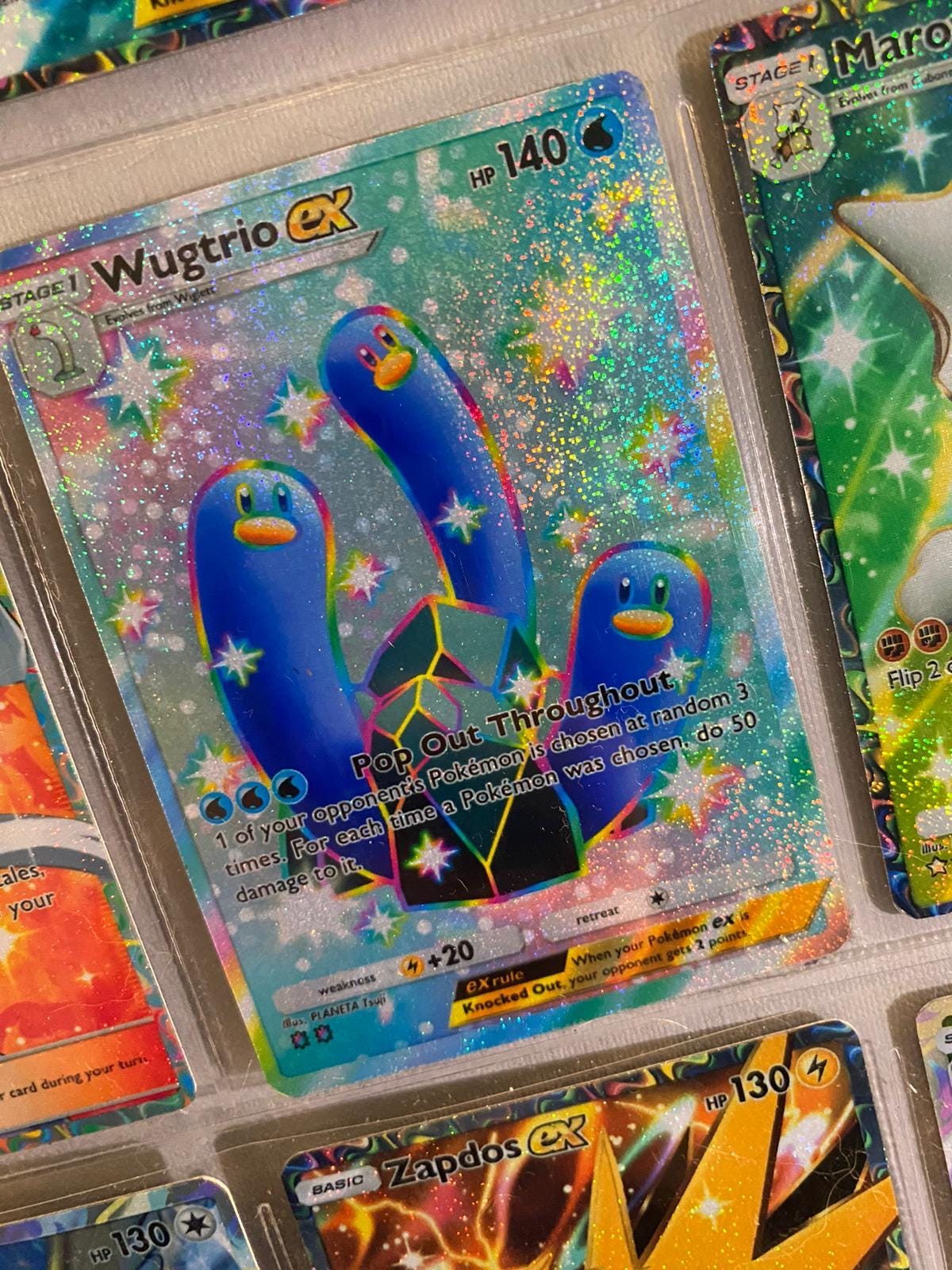 wugtrio pokemon card [Reverse Holo] #53 Prices | Paradox Rift [W] Headbutt (30) Attack 2 Wugtrio EX ~ Pokemon Card