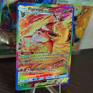 Flareon ex pocket app tcg hoge kwaliteit proxy Pokemon kaart aangepast alternatief volledige kunst shining revelry celestial guardians set eevee grove