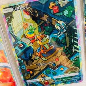 Buizel ex brilhante bolso aplicativo tcg alta qualidade proxy Pokemon cartão personalizado alternativa arte completa triunfante luz brilhante folia