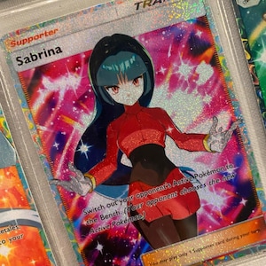 Sabrina dresseur poche application jcg proxy haute qualité carte Pokémon alternative personnalisée art complet génétique apex île mythique ensemble