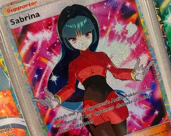 Sabrina Trainer Holographic Pokmon TCG Pocket Self Made Card - Sharp  Details! - Etsy