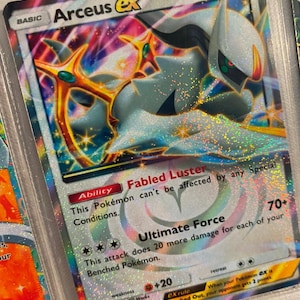 Arceus ex promo pocket app tcg tarjeta de pokemon proxy de alta calidad personalizada alternativa genética apex triumphant light space time smackdown