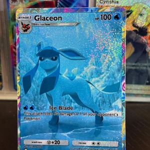Glaceon ex pocket app tcg hoge kwaliteit proxy Pokemon kaart aangepast alternatief volledige kunst shining revelry celestial guardians set eevee grove