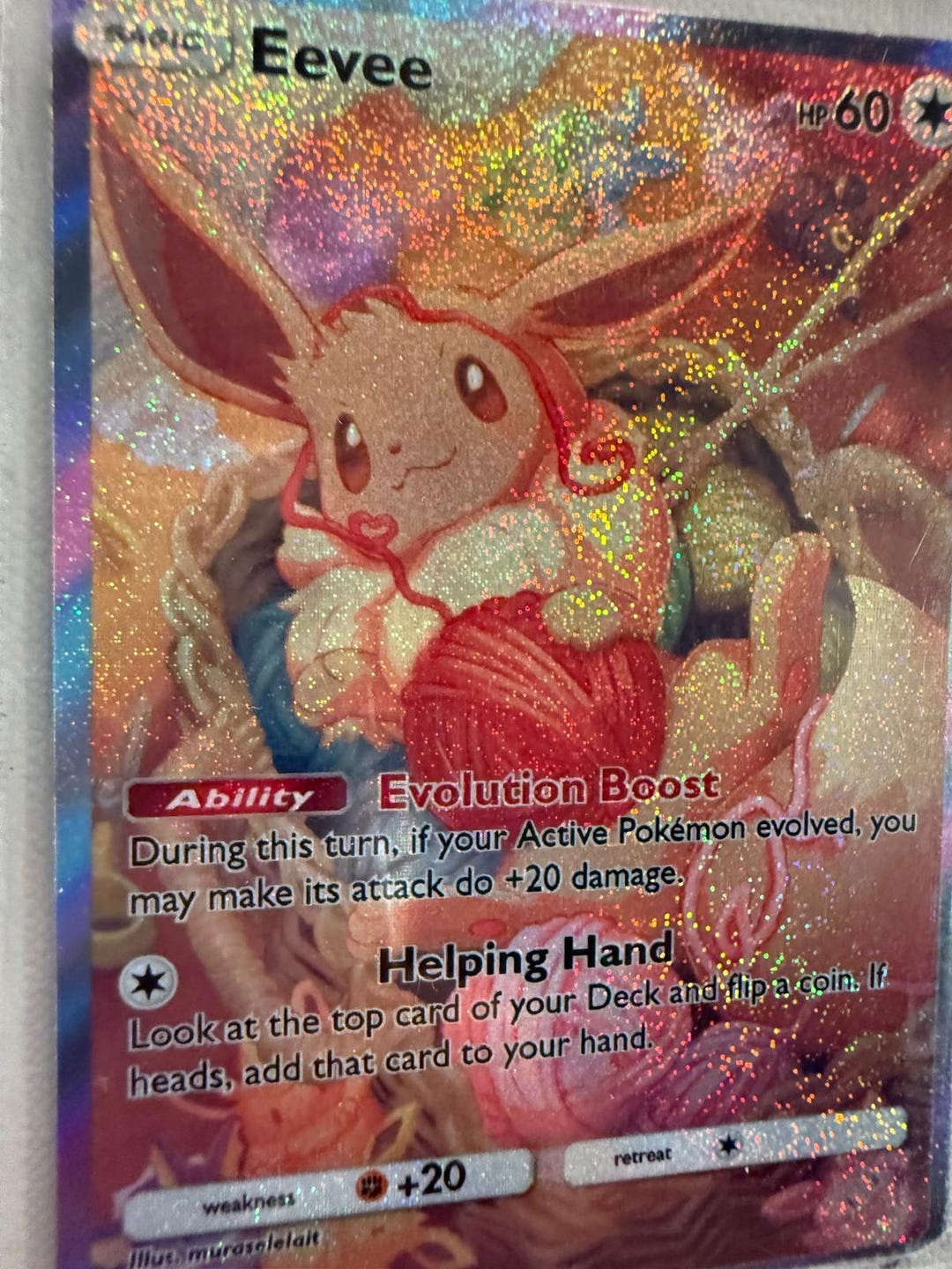 Custom Fan Art Pokemon Card - Eevee Holo, Altered Art, Secret Rare, Near  Mint Condition