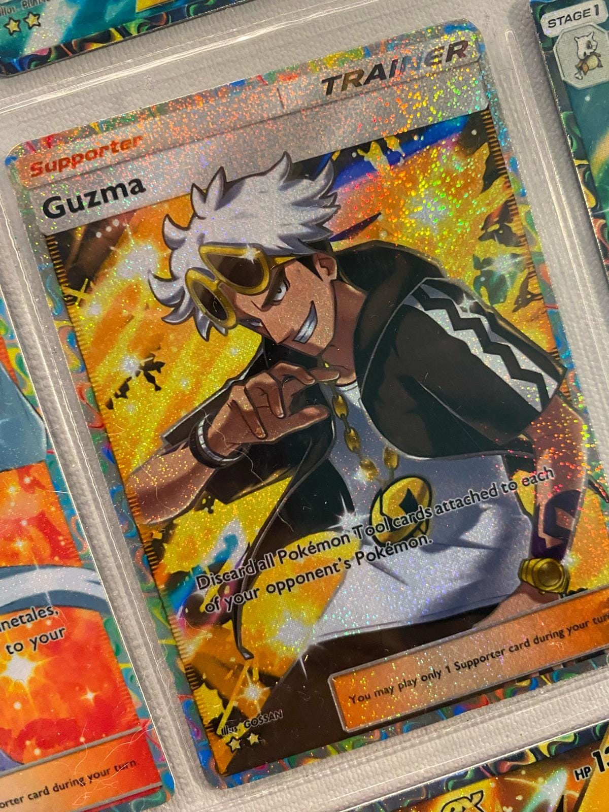 pokemon card guzma Burning Shadows Full Art #143 PSA 9 reveal it Pokemon TCG - Promo -