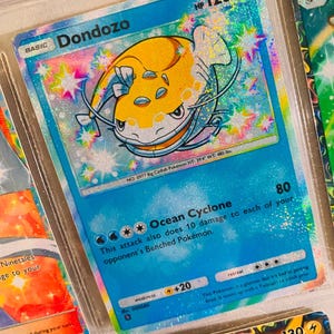 Dondozo ex shiny pocket app tcg hoge kwaliteit proxy Pokemon kaart aangepast alternatief volledige kunst triomfantelijk licht schijnende feestvreugde