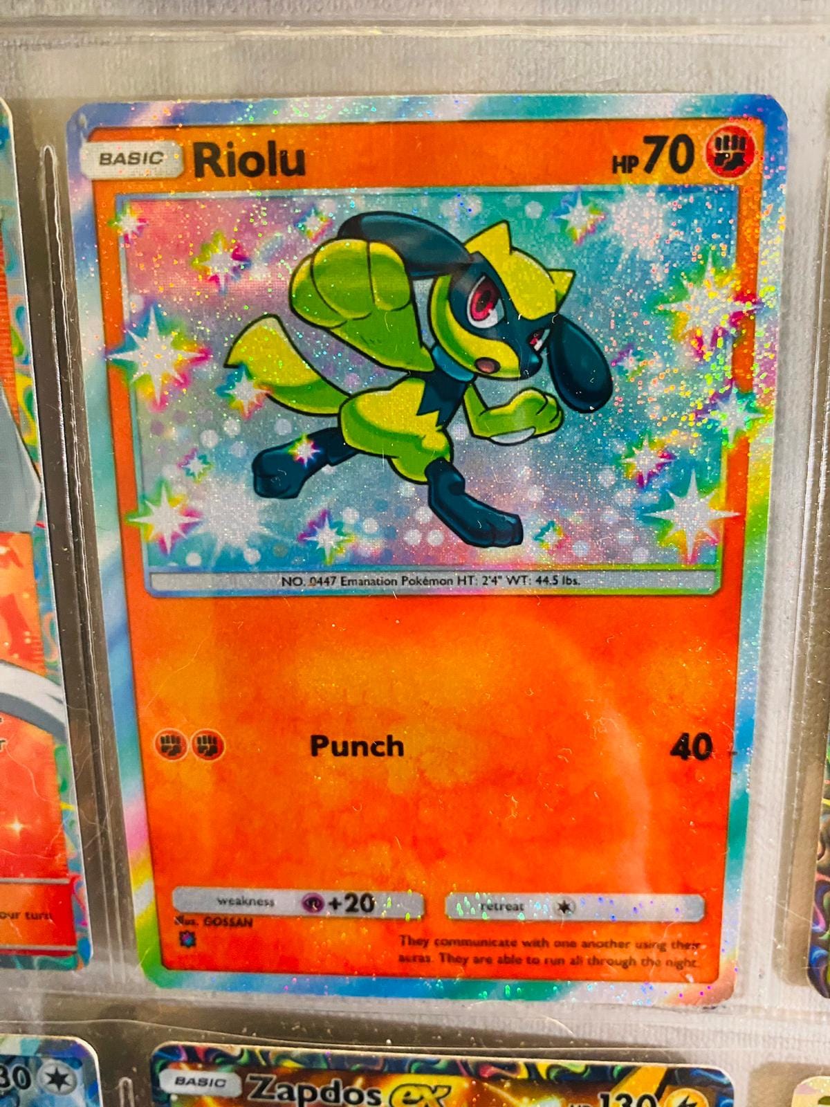 shiny riolu pokemon card SV21/SV94 Riolu | Rare Holo Card | Hidden Fates Shiny Vault