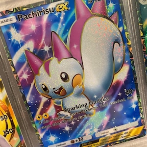 Shiny pachirisu pocket app tcg high quality proxy Pokemon card custom full art genetic apex mythical island set space time smackdown