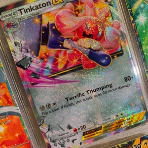Tinkaton ex shiny pocket app tcg hoge kwaliteit proxy Pokemon kaart aangepast alternatief volledige kunst triomfantelijk licht schijnende feestvreugde